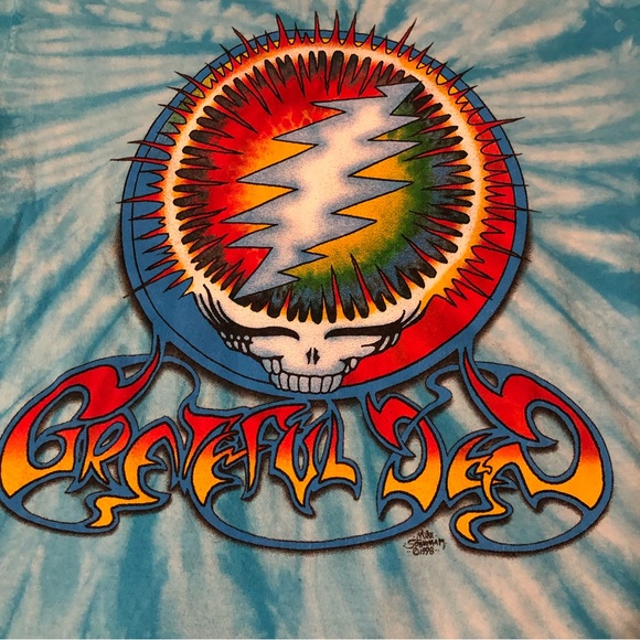 VTG 1998 Grateful Dead "Let It Shine" Mike Schulman Tie Dye T-Shirt Men's Small - Picture 6 of 6